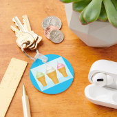Porte-clés Servir Doux Crème de glace cônes amusant Dessert d