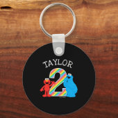 Porte-clés Sesame Street Pals Chalkboard Rainbow 2nd Birthday (Recto)