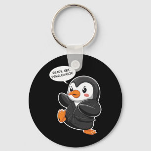 Porte-clés Set prêt Penguin Kick Martial Art Karate Cute Pen