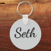 Porte-clés "Seth" nom masculin, (Recto)