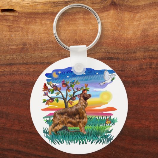 Porte-clés Setter irlandais (Recto)