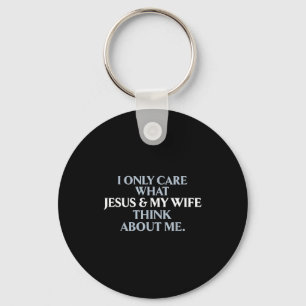 Porte-clés Seul souci de ce que la femme et jésus pensent