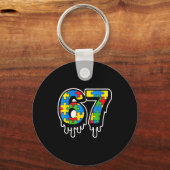 Porte-clés Seven 67 Number Autism Six Drip Fun (Recto)