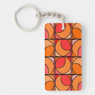Porte-clés seventies orange
