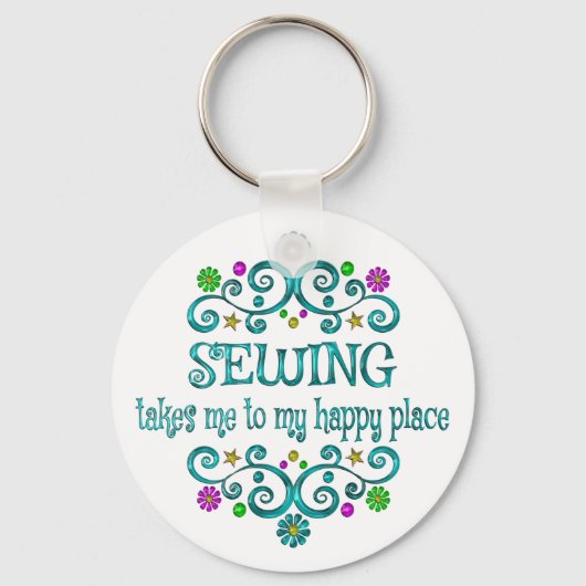 Porte-clés Sewing Happy Place (Recto)