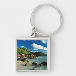 Porte-clés Seychelles, île de Mahe, plage d'Anse Royale. 3