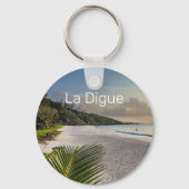 Porte-clés Seychelles La Digue Sunset Beach Souvenir de vacan (Recto)
