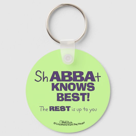 Porte-clés ShABBAt Abba connaît le mieux (Recto)