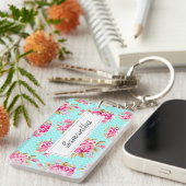 Porte-clés Shabby Chic Floral Roses (Devant droit)