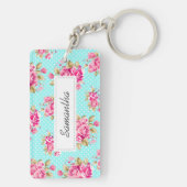 Porte-clés Shabby Chic Floral Roses (Dos)