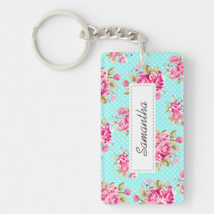 Porte-clés Shabby Chic Floral Roses