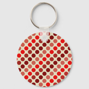 Porte-clés Shades of Red Pois par Shirley Taylor