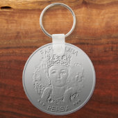 Porte-clés Shah Iran, épouse de Farah Diba Design Perse #silv (Recto)