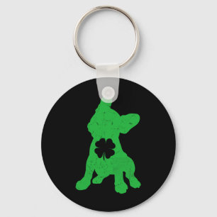 Porte-clés Shamrock Bulldog St Patrick Propriétaire de la jou