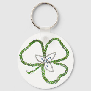Porte-clés Shamrock celte irlandais Knot