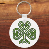 Porte-clés Shamrock celte - Jour de la Saint Patrick (Verso)
