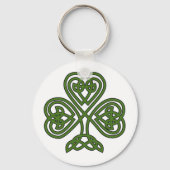 Porte-clés Shamrock celte - Jour de la Saint Patrick (Verso)