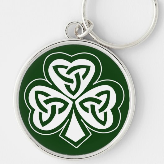 Porte-clés Shamrock celtique de noeud (Devant)