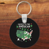 Porte-clés Shamrock Clover Usa St. Patrick’s Day (Recto)