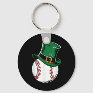 Porte-clés Shamrock de baseball Jour de la Saint Patrick