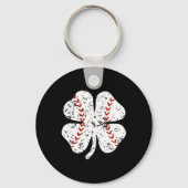 Porte-clés Shamrock de baseball Jour de la Saint Patrick lanc (Verso)