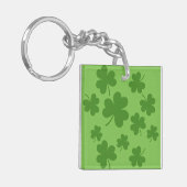 Porte-clés Shamrock de la Saint Patrick Motif Clover (Devant gauche)