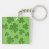 Porte-clés Shamrock de la Saint Patrick Motif Clover (Dos)