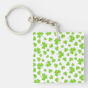 Porte-clés shamrock de trèfle Lucky