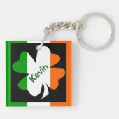 Porte-clés Shamrock du drapeau irlandais (Dos)