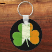 Porte-clés Shamrock du drapeau irlandais vintage (Recto)