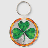 Porte-clés Shamrock en verre (Recto)
