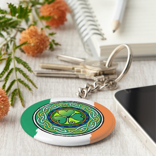 Porte-clés Shamrock irlandais (Côté)