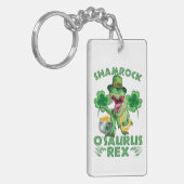 Porte-clés Shamrock O'saurus Rex | Saint Patrick's Day (Devant gauche)