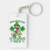Porte-clés Shamrock O'saurus Rex | Saint Patrick's Day (Dos)