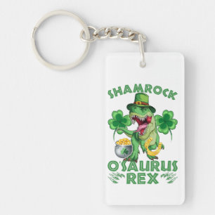 Porte-clés Shamrock O'saurus Rex Saint Patrick's Day