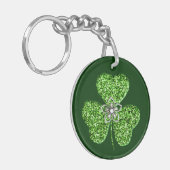 Porte-clés Shamrock parties scintillant Et Porte - clé Fleur (Devant gauche)