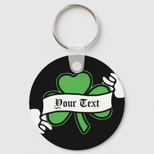 Porte-clés Shamrock sur mesure St. Patrick's Day (Recto)