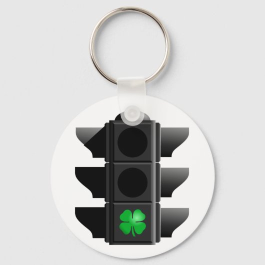 Porte-clés shamrock vert. (Recto)