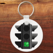 Porte-clés shamrock vert. (Recto)