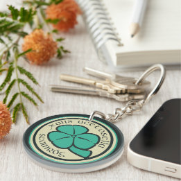 Porte-clés Shamrock vert Saint Patrick's Day Floral Art