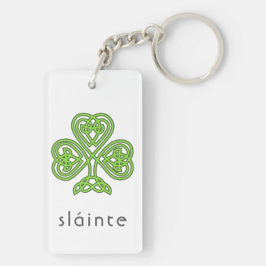 Porte-clés Shamrock vert Slainte St. Patrick's Day Celtic (Dos)