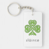 Porte-clés Shamrock vert Slainte St. Patrick's Day Celtic (Devant)