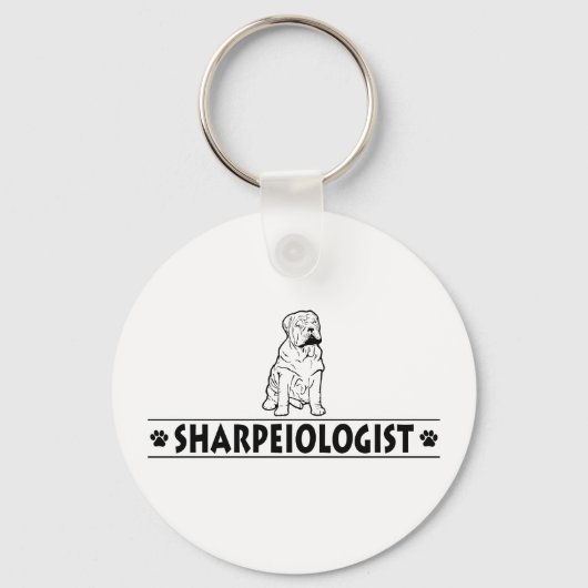 Porte-clés Shar-Pei Chinois humoristique (Recto)