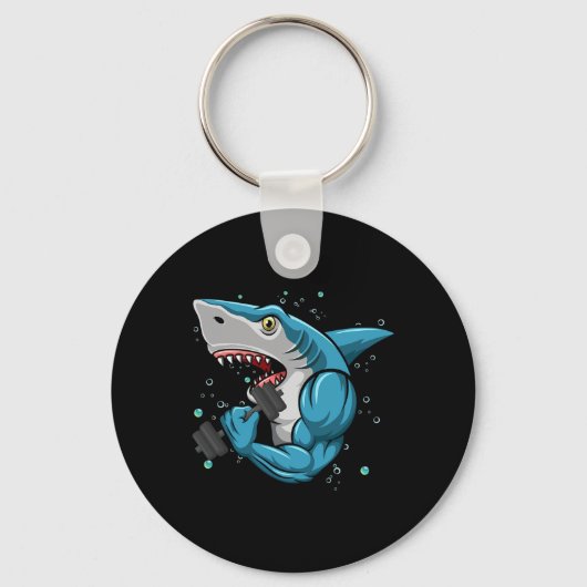 Porte-clés Shark Gym Powerlifting Weightlifting Bodybuilding (Recto)