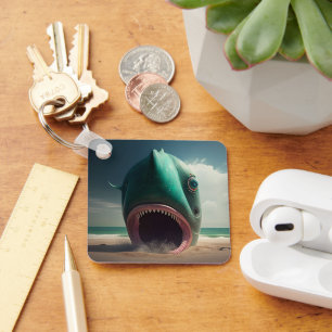 Porte-clés Shark sculpture on the beach