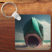 Porte-clés Shark sculpture on the beach (Recto)