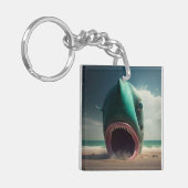 Porte-clés Shark sculpture on the beach (Devant gauche)