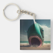 Porte-clés Shark sculpture on the beach (Devant)