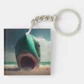 Porte-clés Shark sculpture on the beach (Dos)