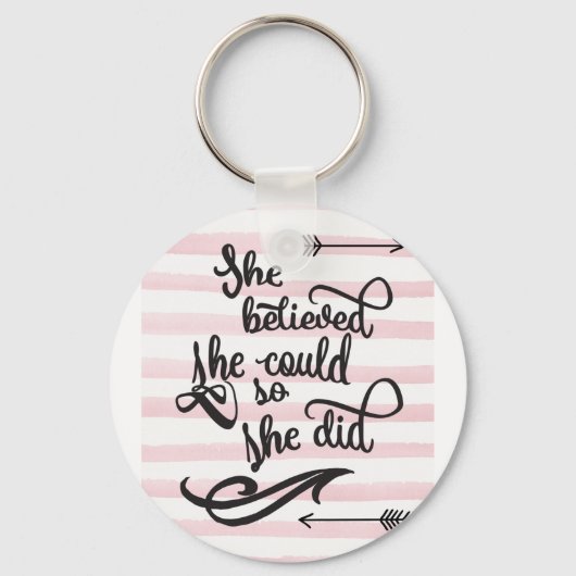 Porte-clés she believed she could so she did (Recto)